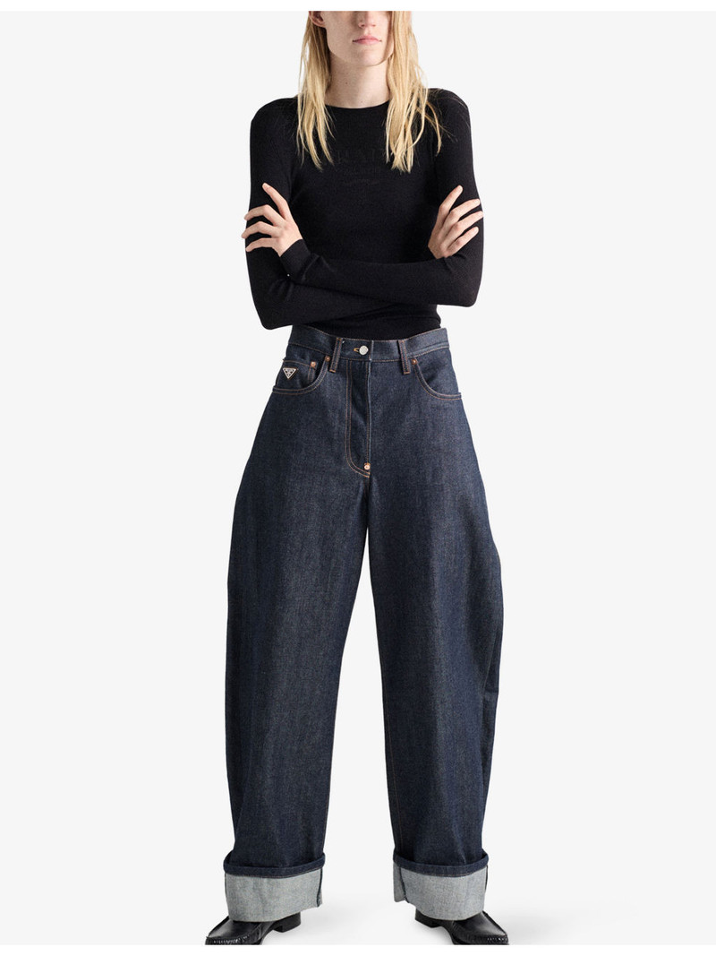 Prada Superfine crew-neck wool knitted jumper outlook