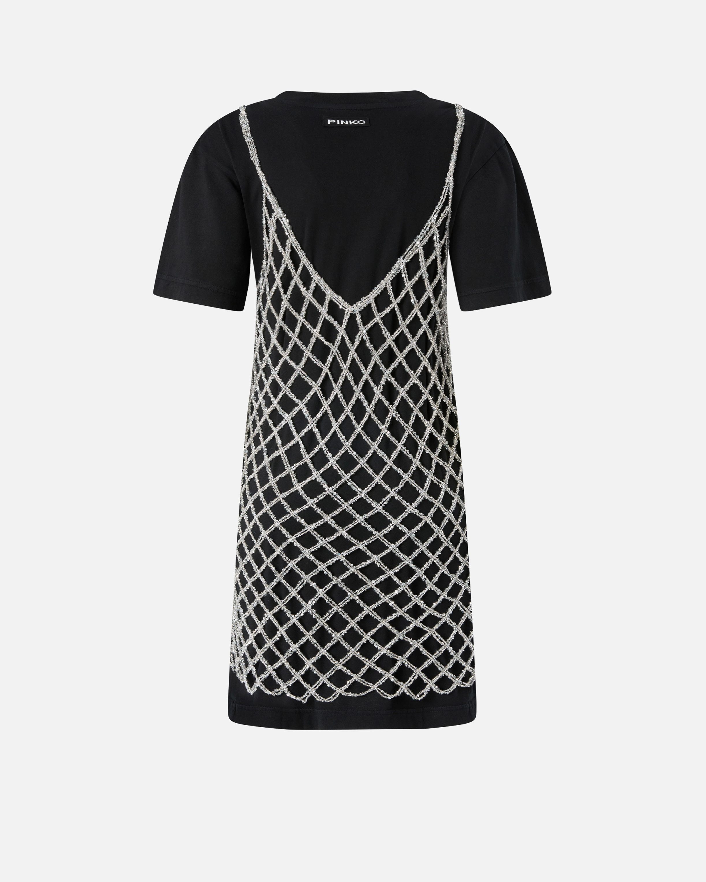 SHORT T-SHIRT DRESS COMBINED WITH SEQUIN DRESS - 2