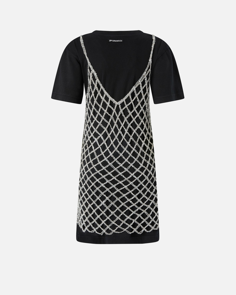 PINKO SHORT T-SHIRT DRESS COMBINED WITH SEQUIN DRESS outlook