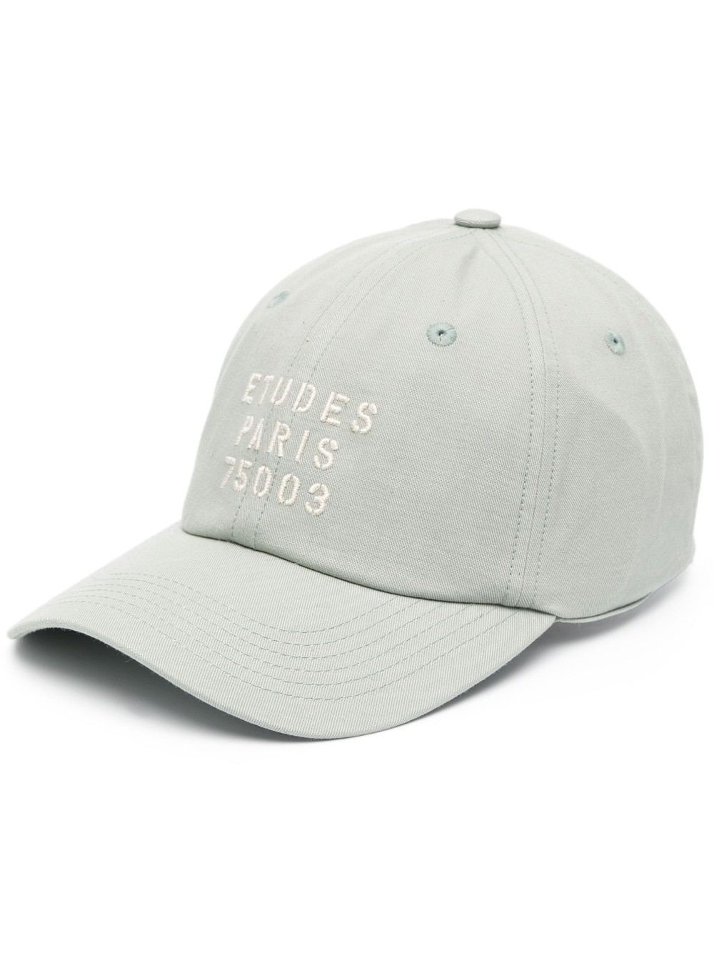 logo-embroidered organic cotton cap - 1