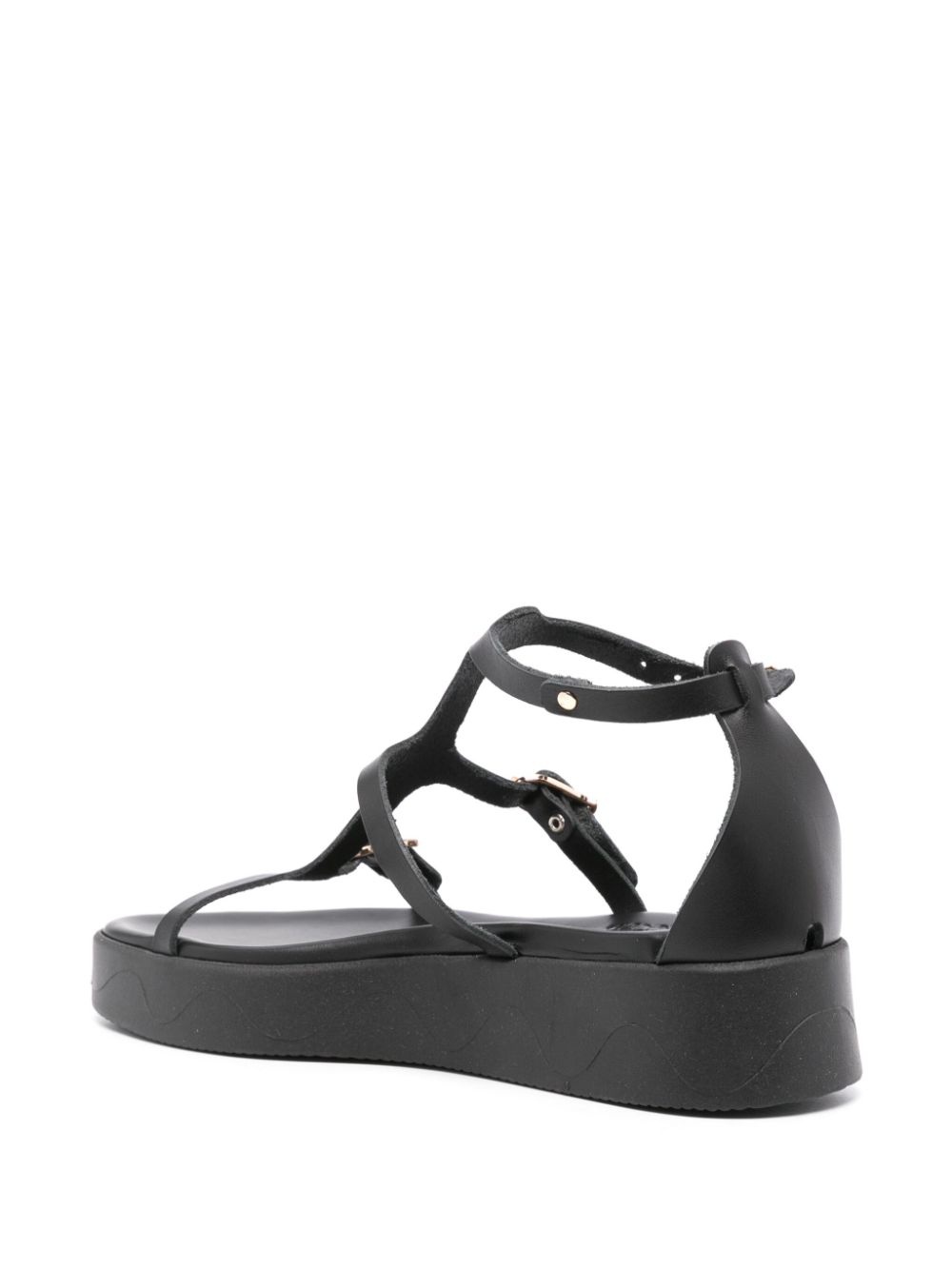 caged leather sandals - 3