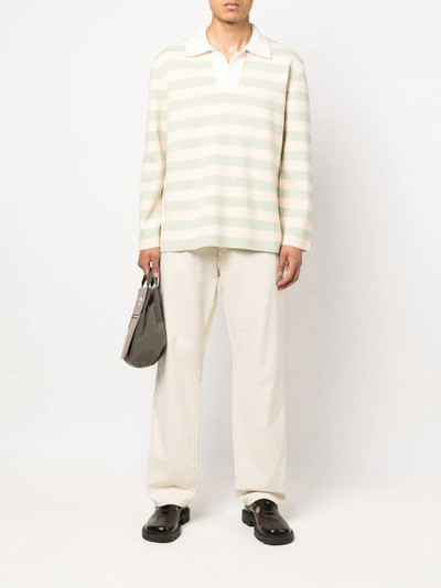 SUNNEI striped long-sleeve polo shirt outlook