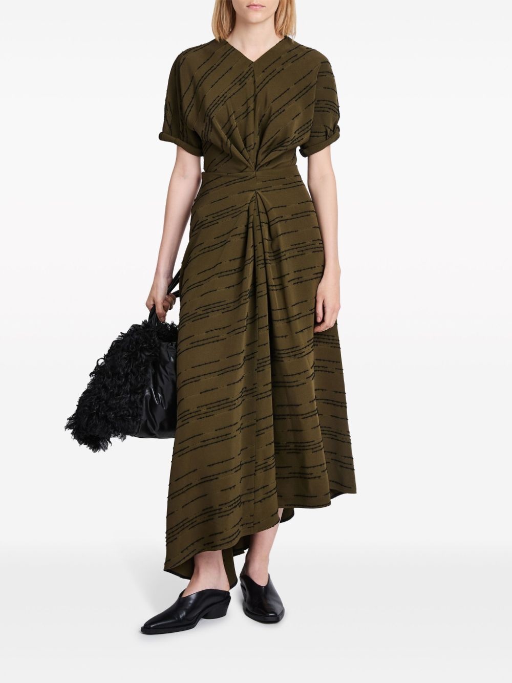 Vivienne striped asymmetric dress - 2