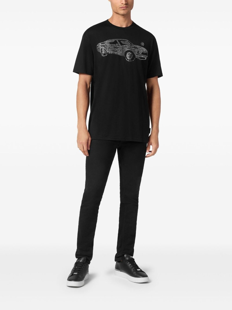 PHILIPP PLEIN Strass Cars Racing T-shirt outlook