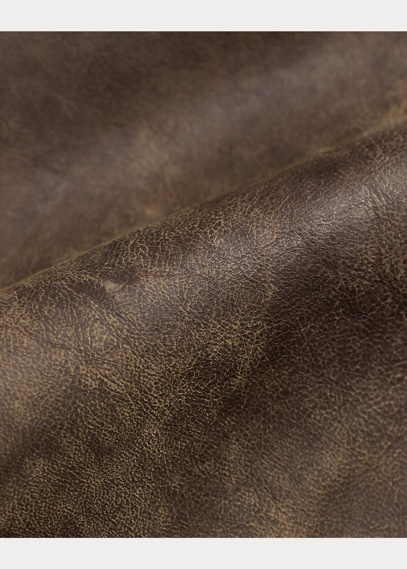 Hand-Distressed Leather Overshirt 6