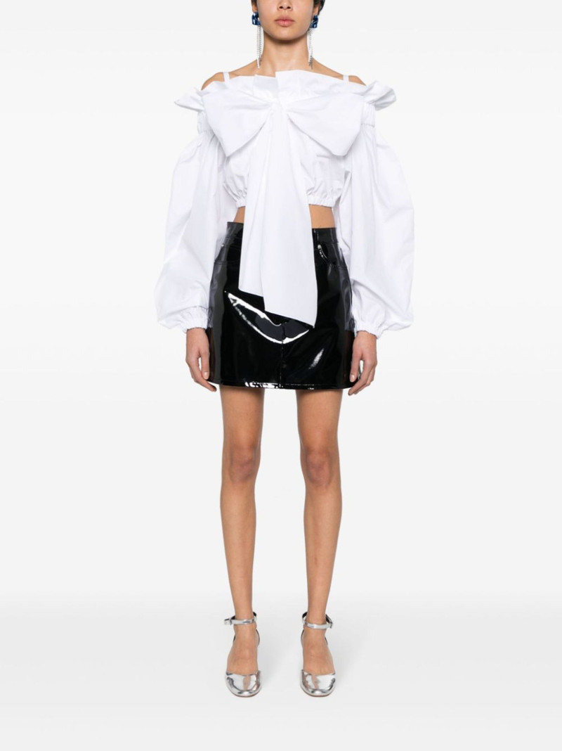 PATOU bow-detail cotton crop top outlook