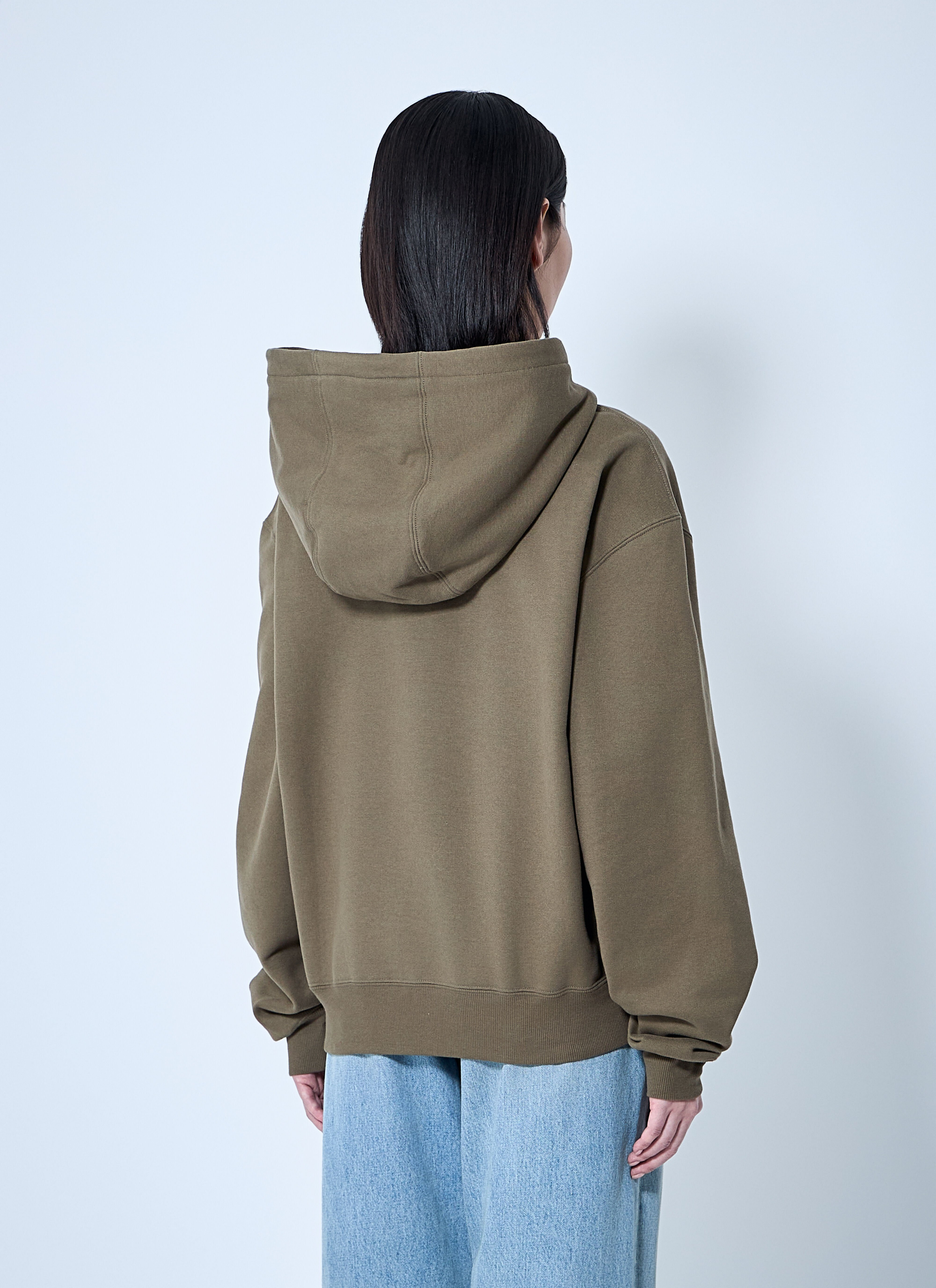 Hooded Logo Motif Sweatshirt - 4
