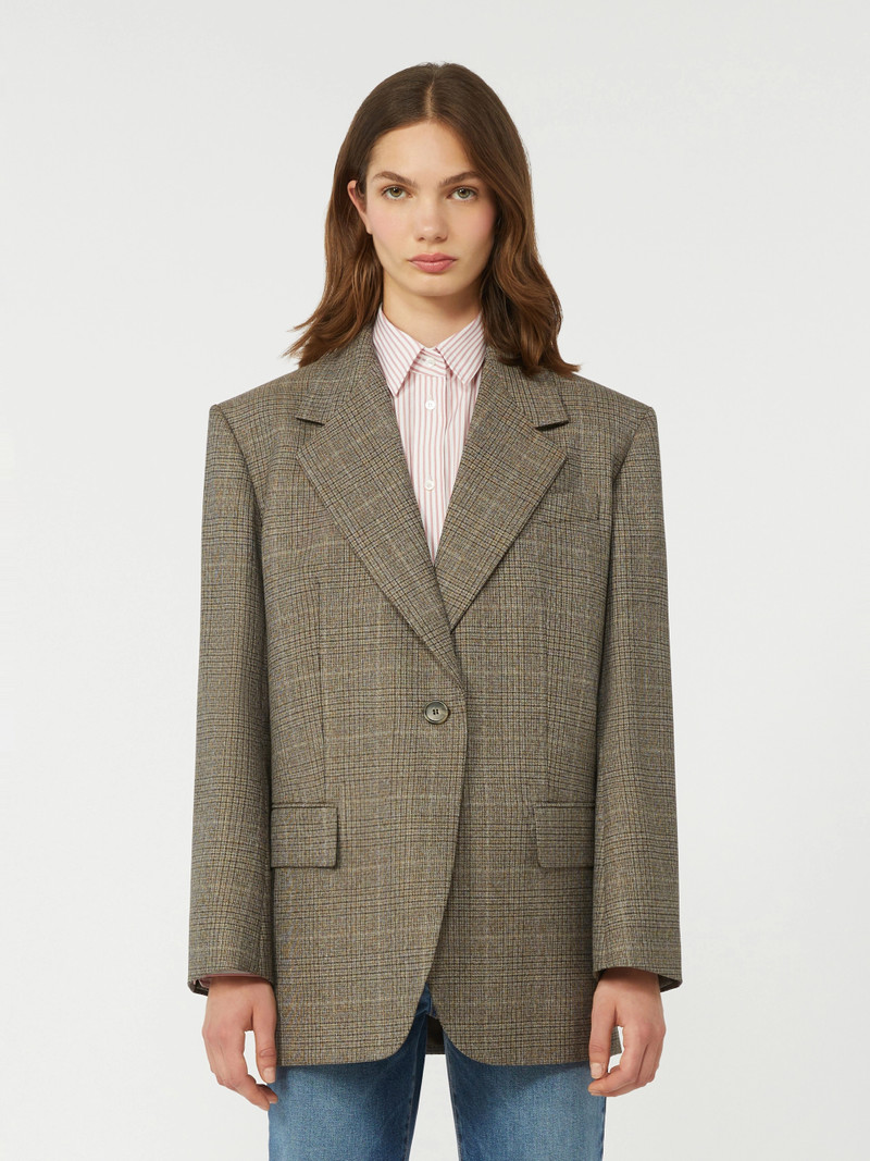 MAGMA Oversized wool blazer - BROWN 3