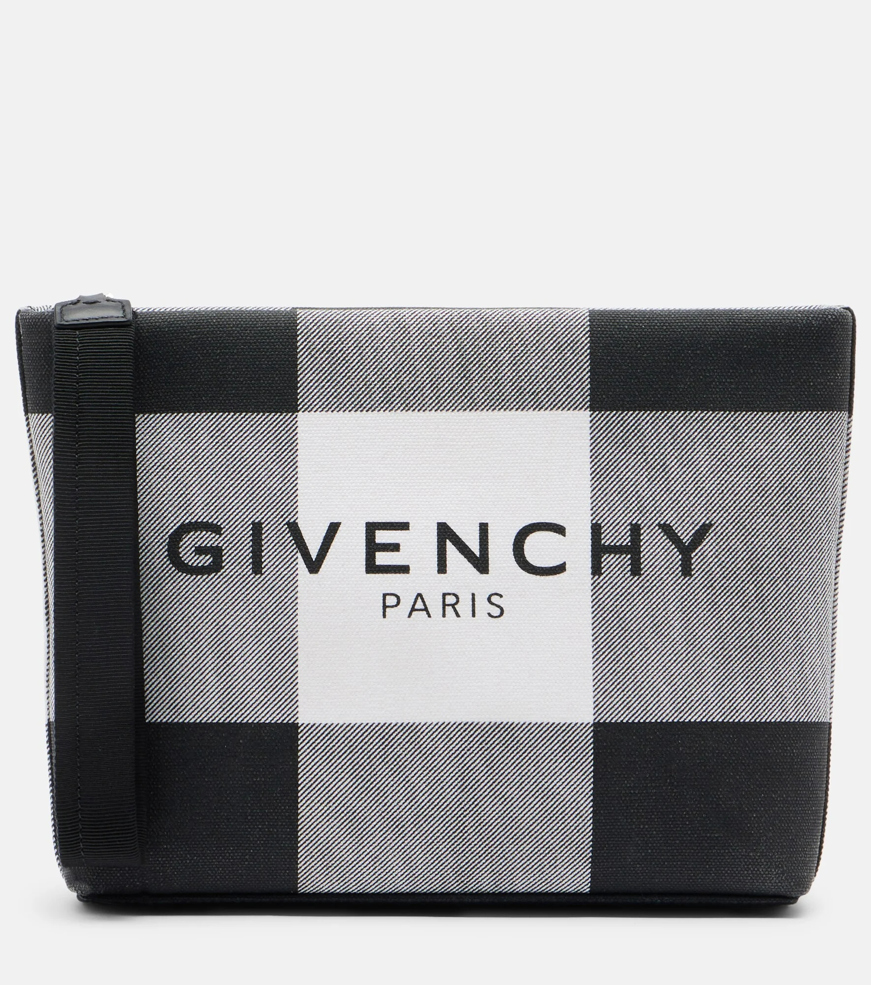 Logo checked pouch - 1