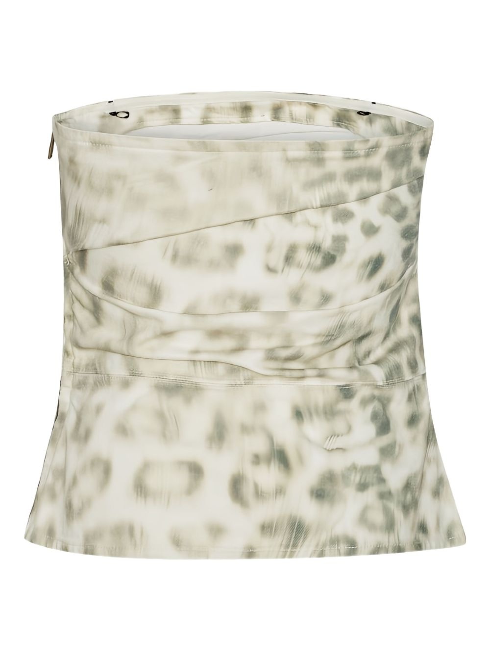 printed denim top - 2