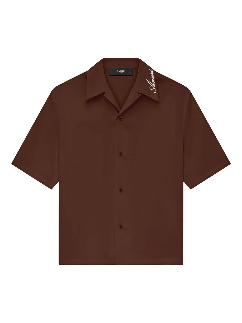 short-sleeve camp-collar shirt - 1