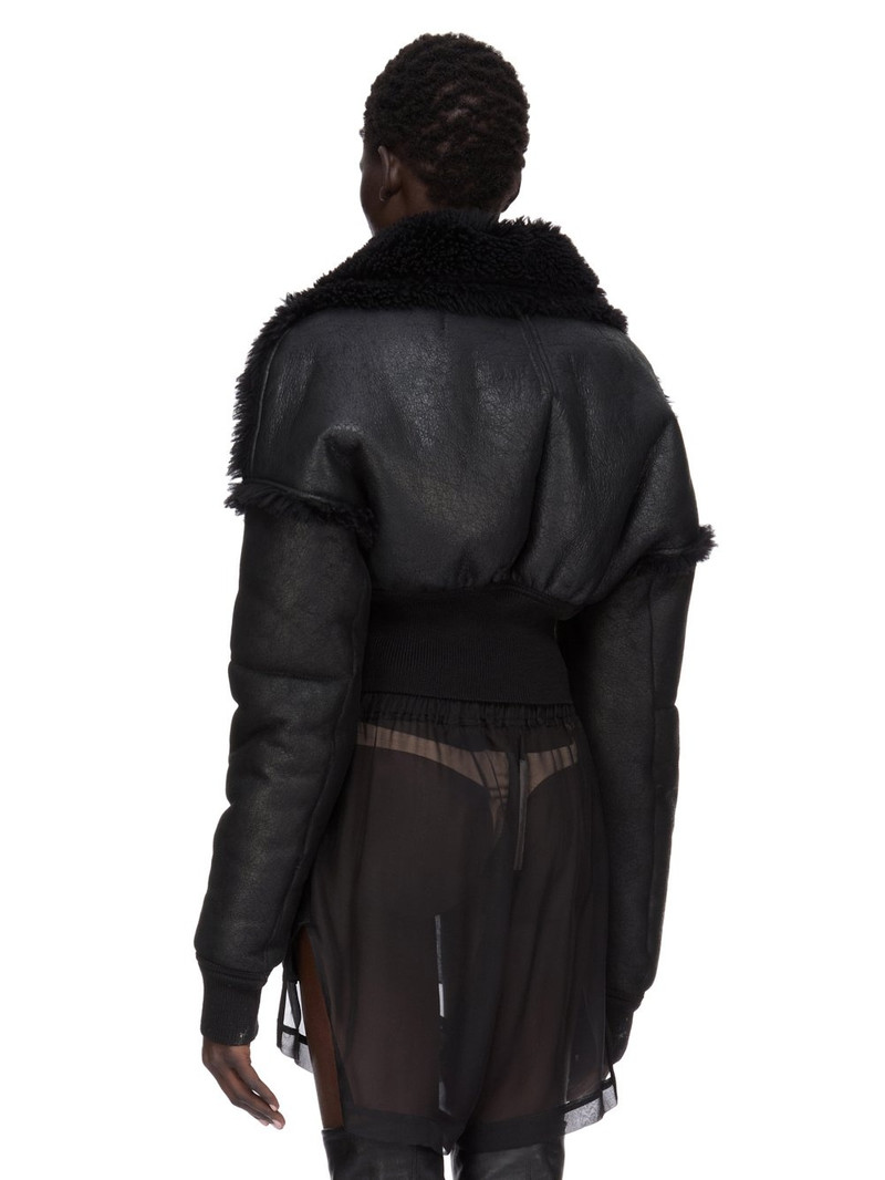 shearling-trimmed cropped jacket 3