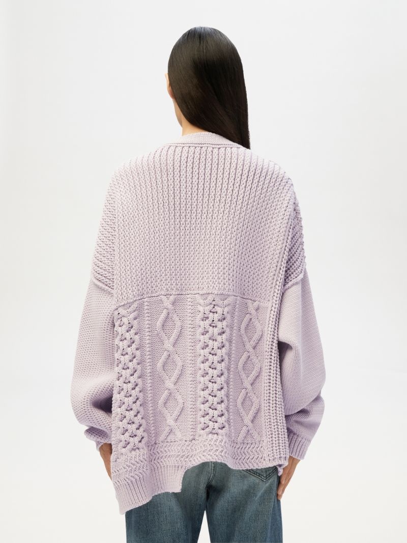 PATCHWORK KNIT CARDIGAN - 5