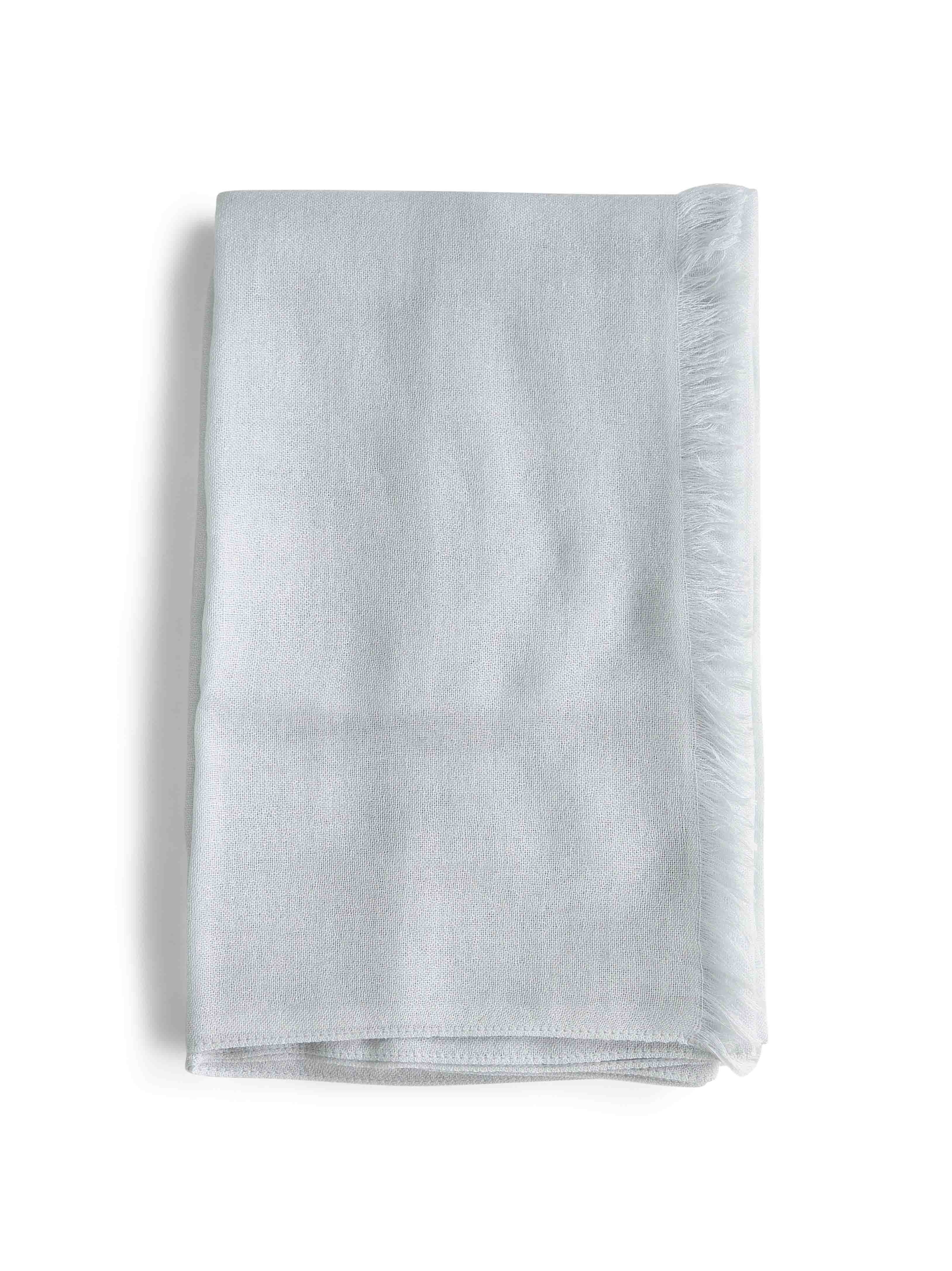 Light blue cashmere and silk scarf - 1