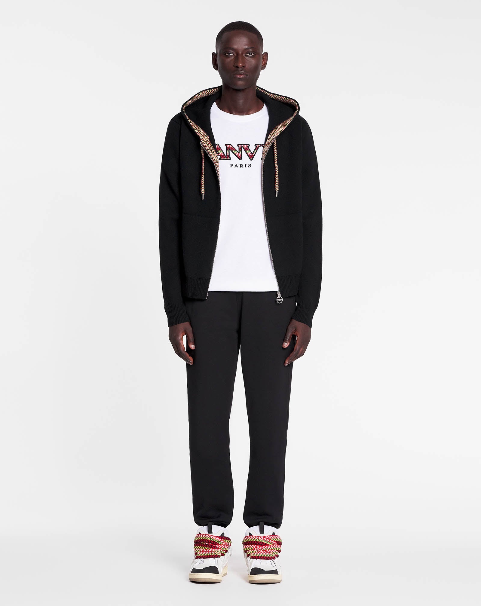 KNIT ZIP-UP CURB HOODIE - 2