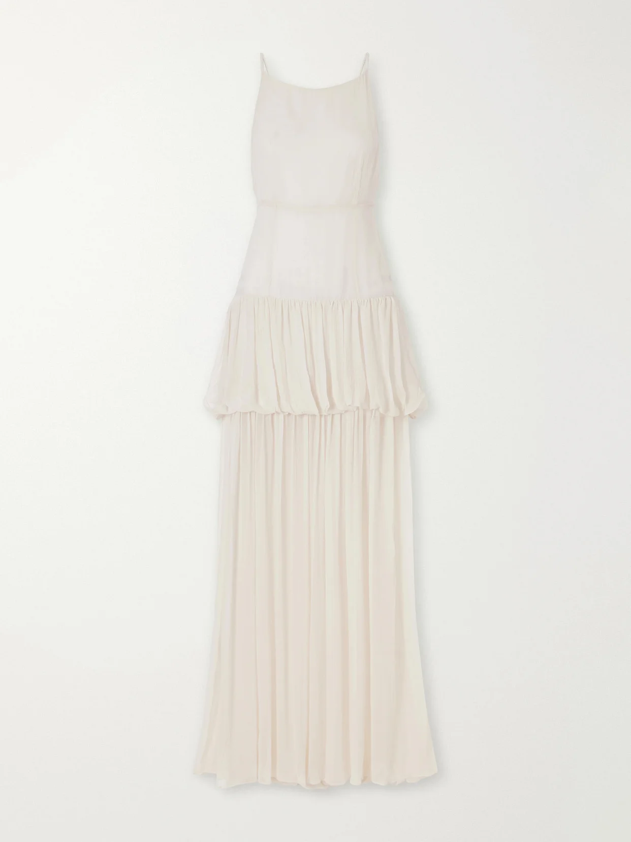 Nina Tiered Silk-chiffon Maxi Dress - 1