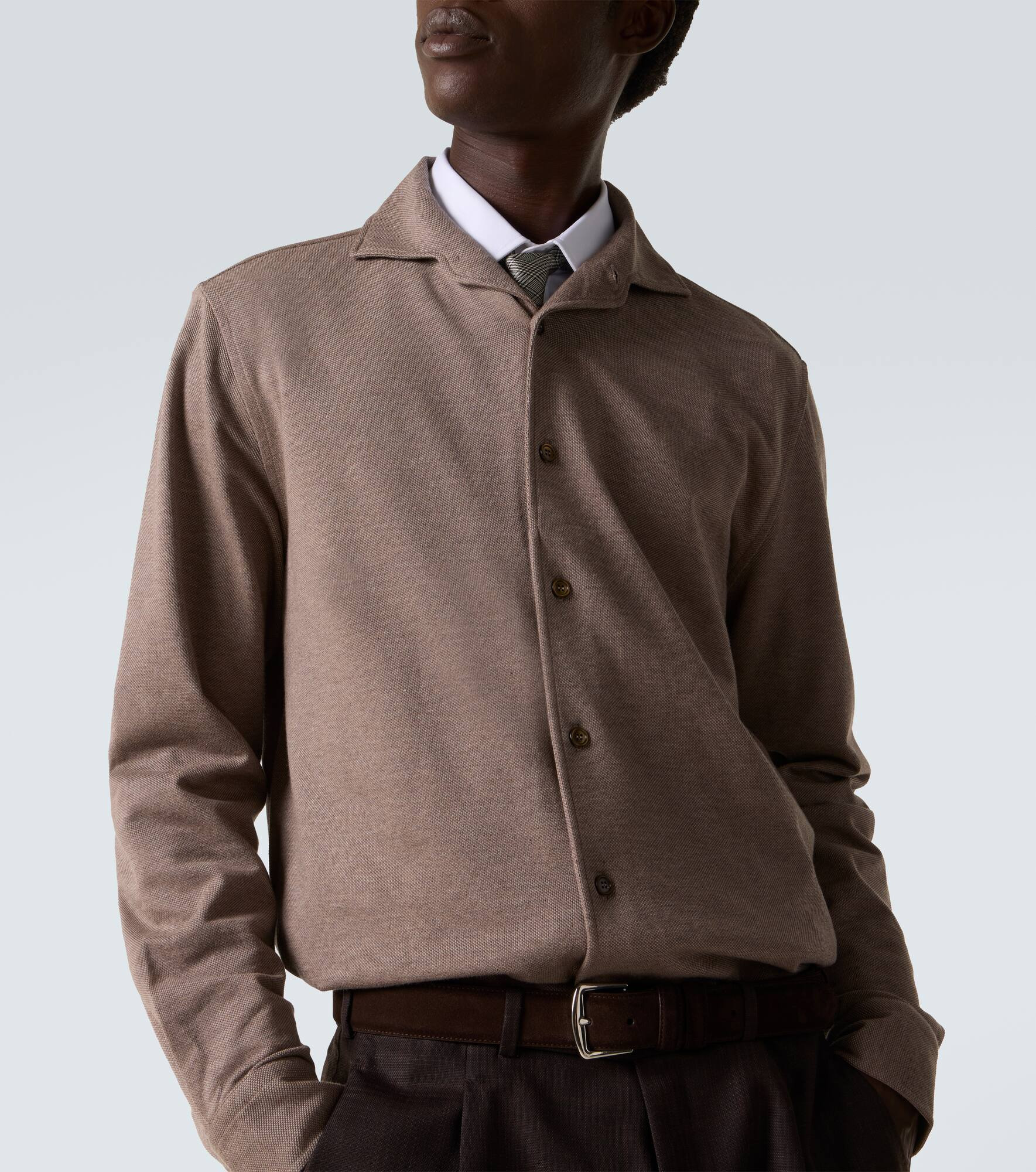 Cotton piqué shirt - 5