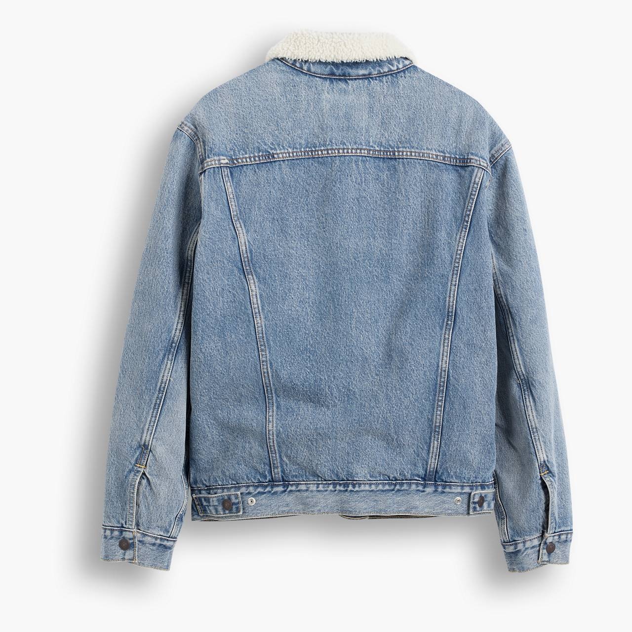 VINTAGE RELAXED FIT SHERPA TRUCKER JACKET - 4