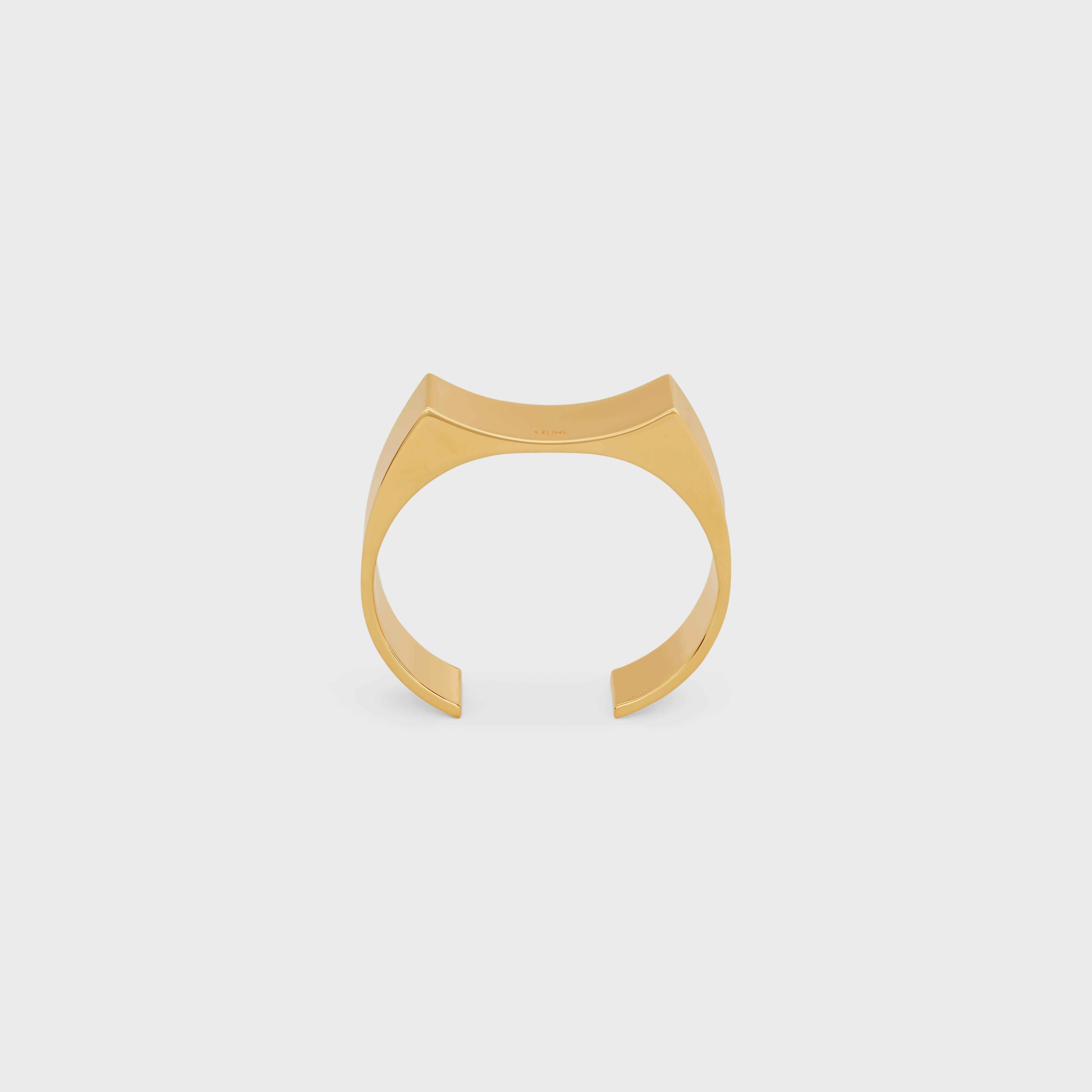 Formes Abstraites Concave Cuff in Brass with Gold Finish - 1