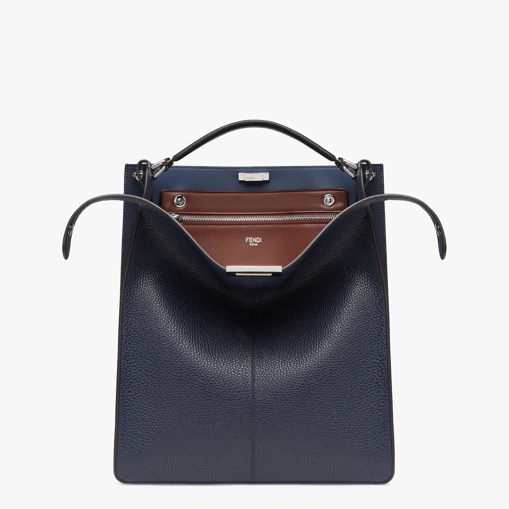 Dark blue leather bag - 1