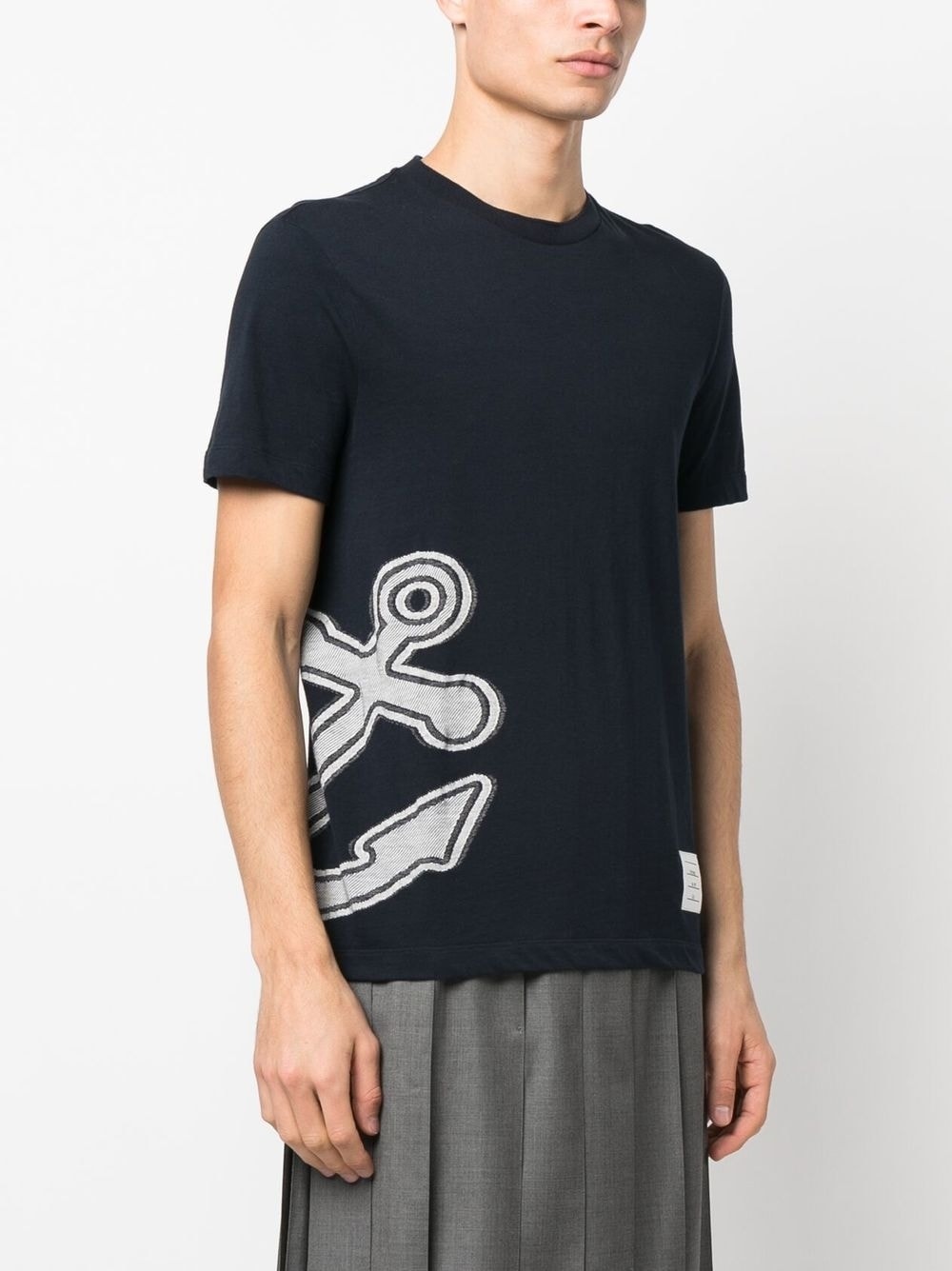 anchor-print jersey T-shirt - 3