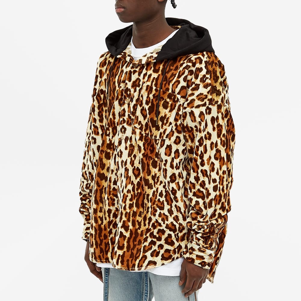 MASTERMIND WORLD Hooded Leopard Print Overshirt - 7