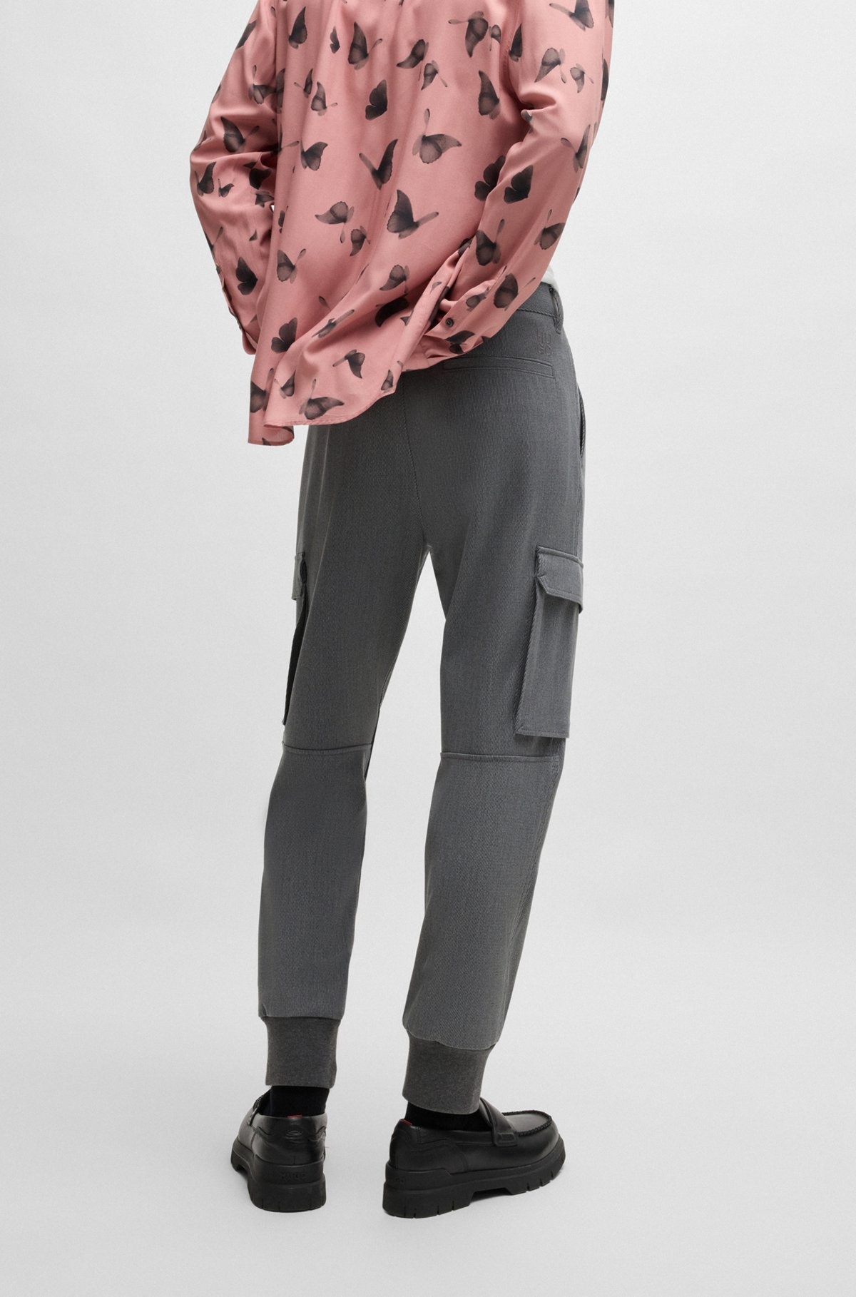 SLIM-FIT TROUSERS IN STRETCH GABARDINE - 4