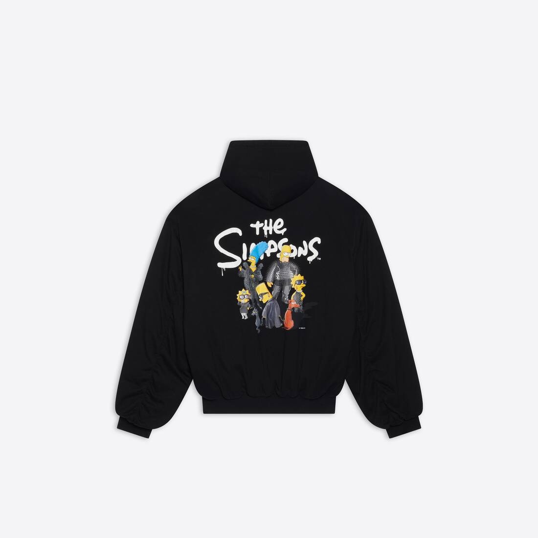 Men's The Simpsons Tm & © 20th Television Padded Bomber Hoodie in Black - 2