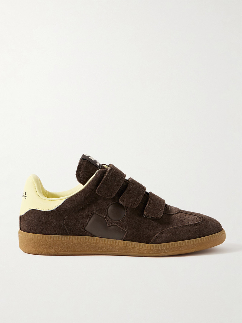 Beth Leather-trimmed Suede Sneakers - 1