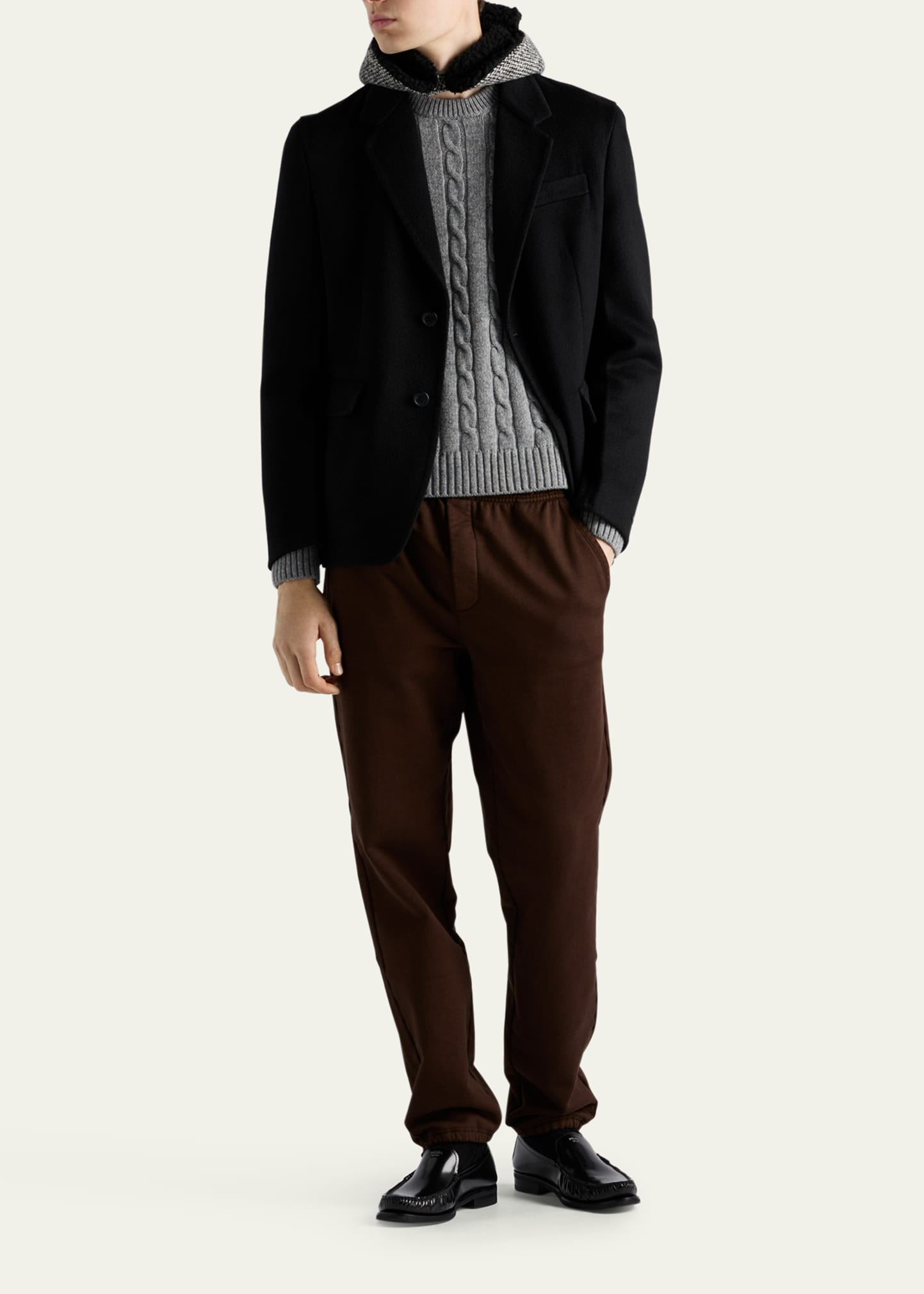 Men's Cashmere Cable Knit Crewneck Sweater - 2
