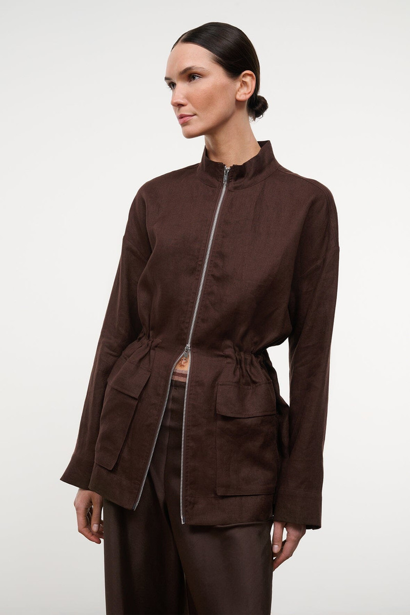 STAUD REED LINEN JACKET ROOT 4