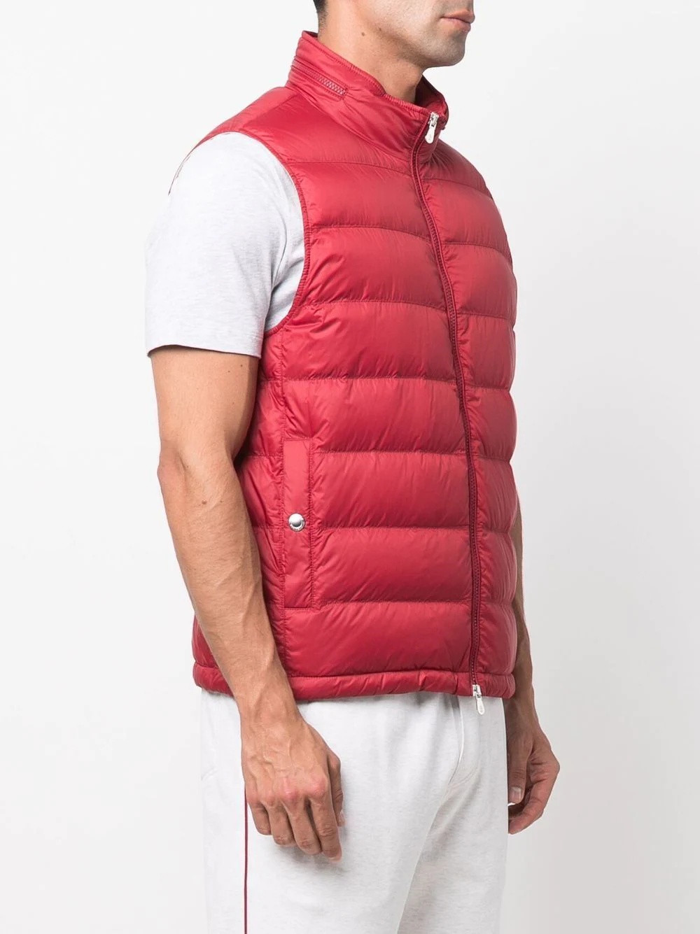 padded zip-up gilet - 3