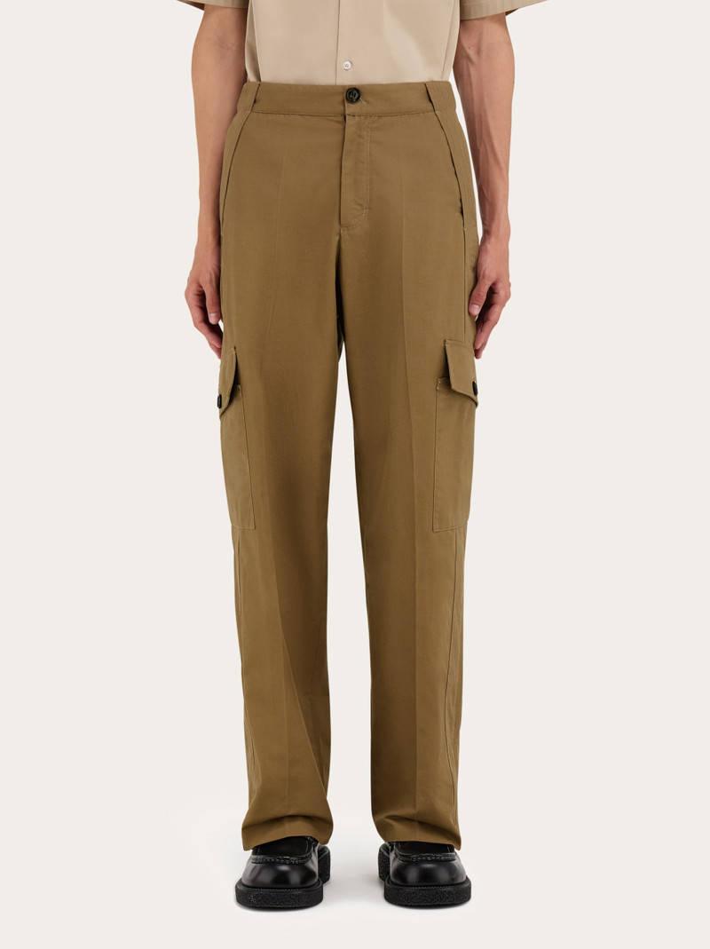 FERRAGAMO Canvas cargo pants outlook