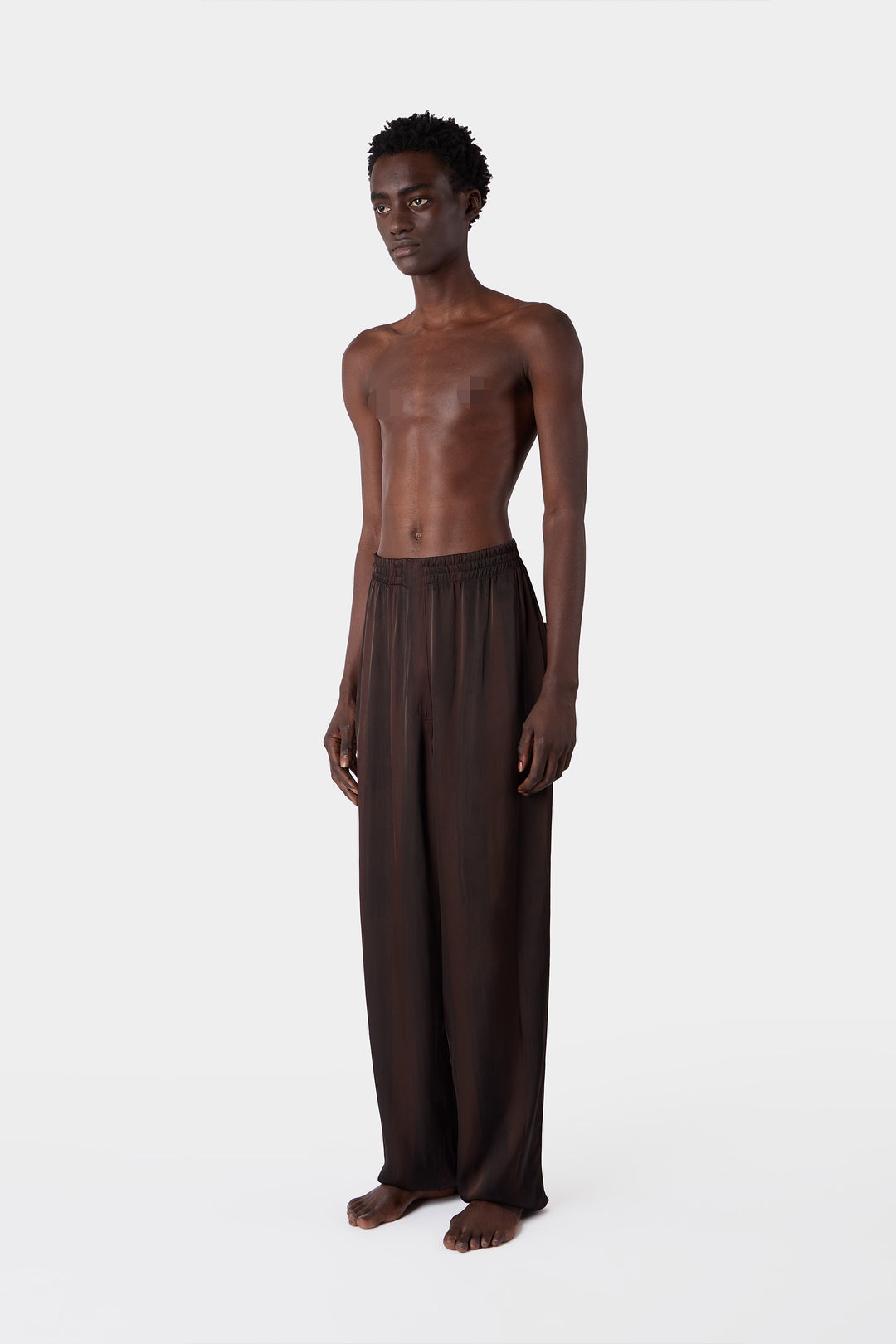 ELASTIC PANTS / brown - 5