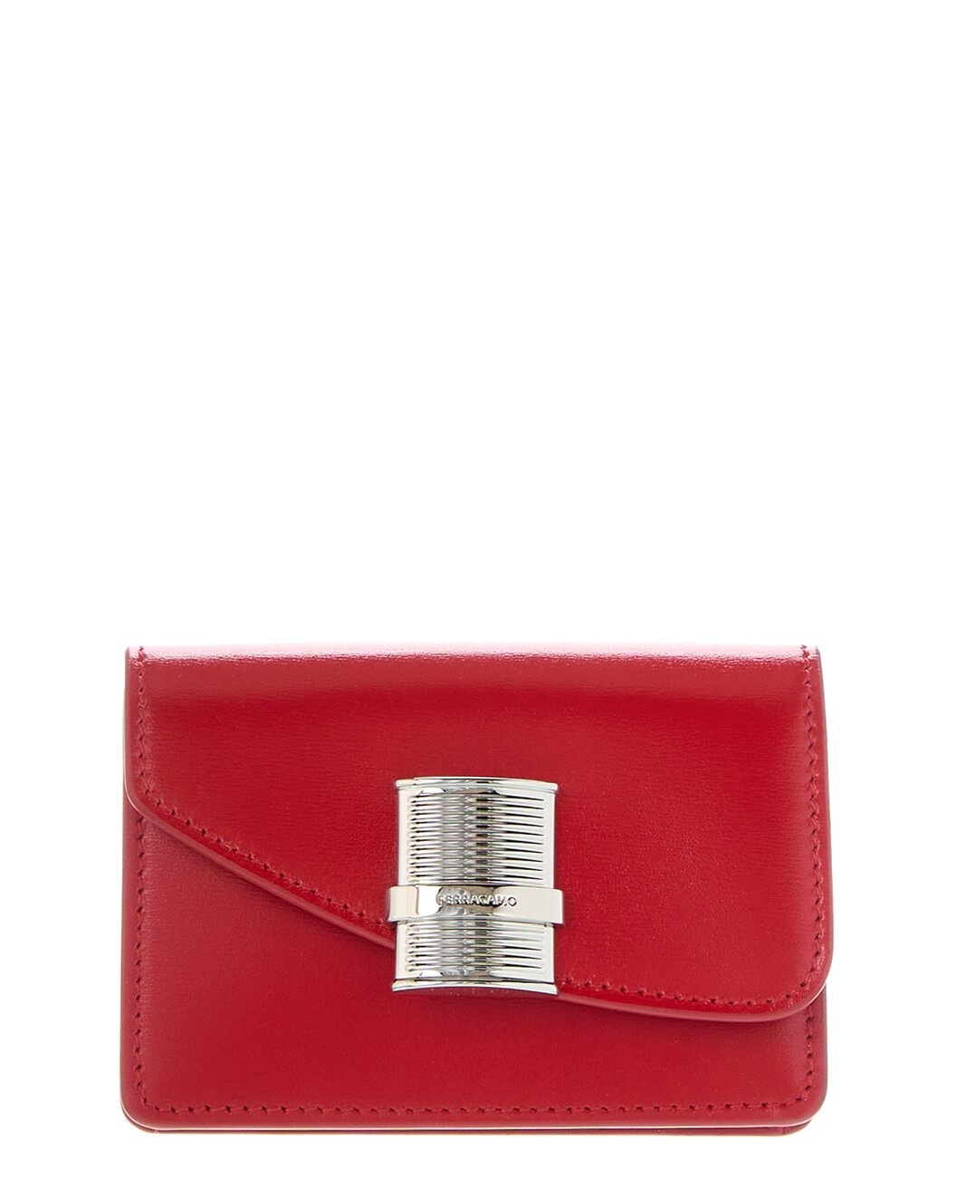 Ferragamo Fiamma Leather Card Holder - 1