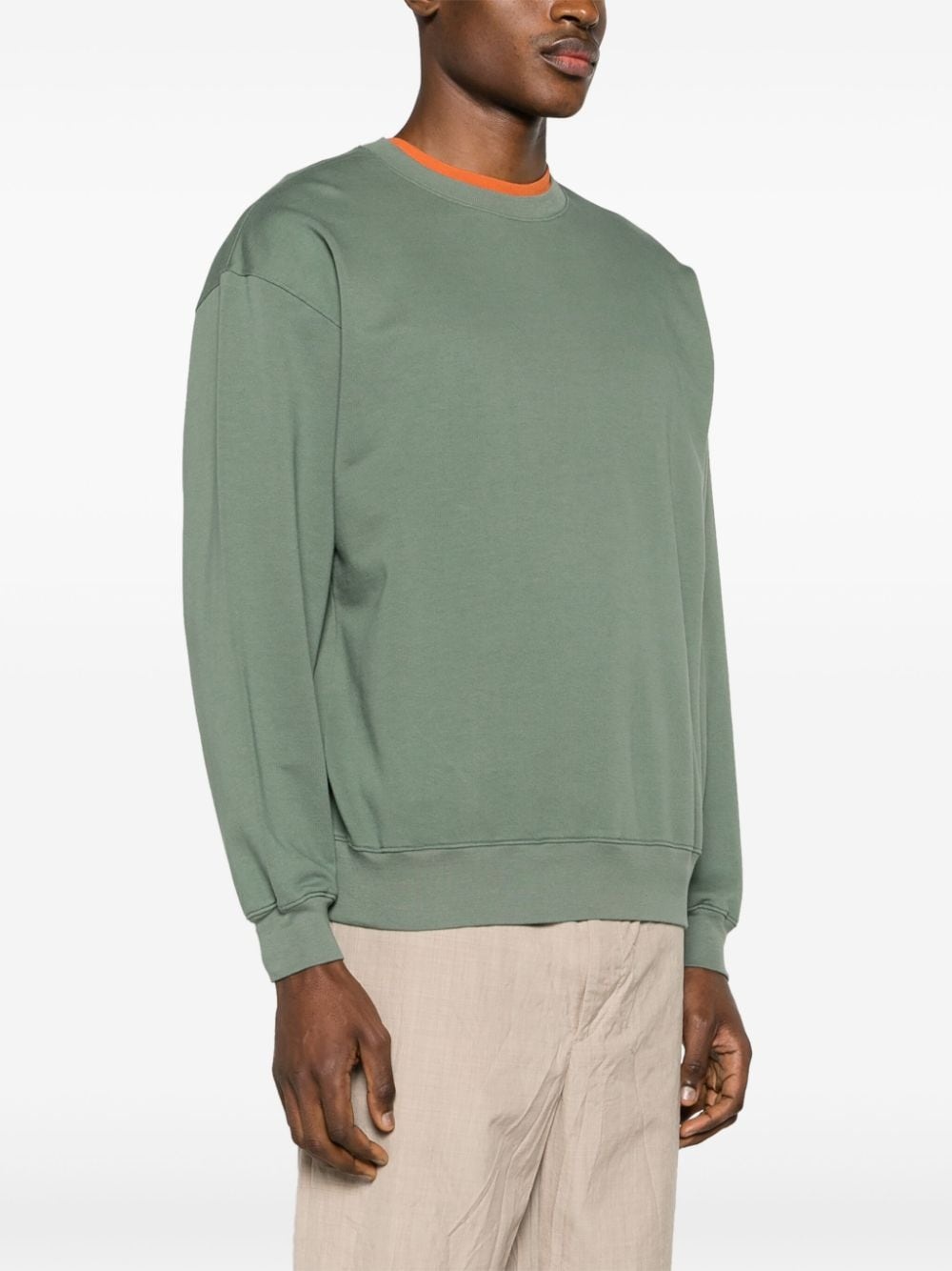 crew-neck cotton sweatshirt - 3