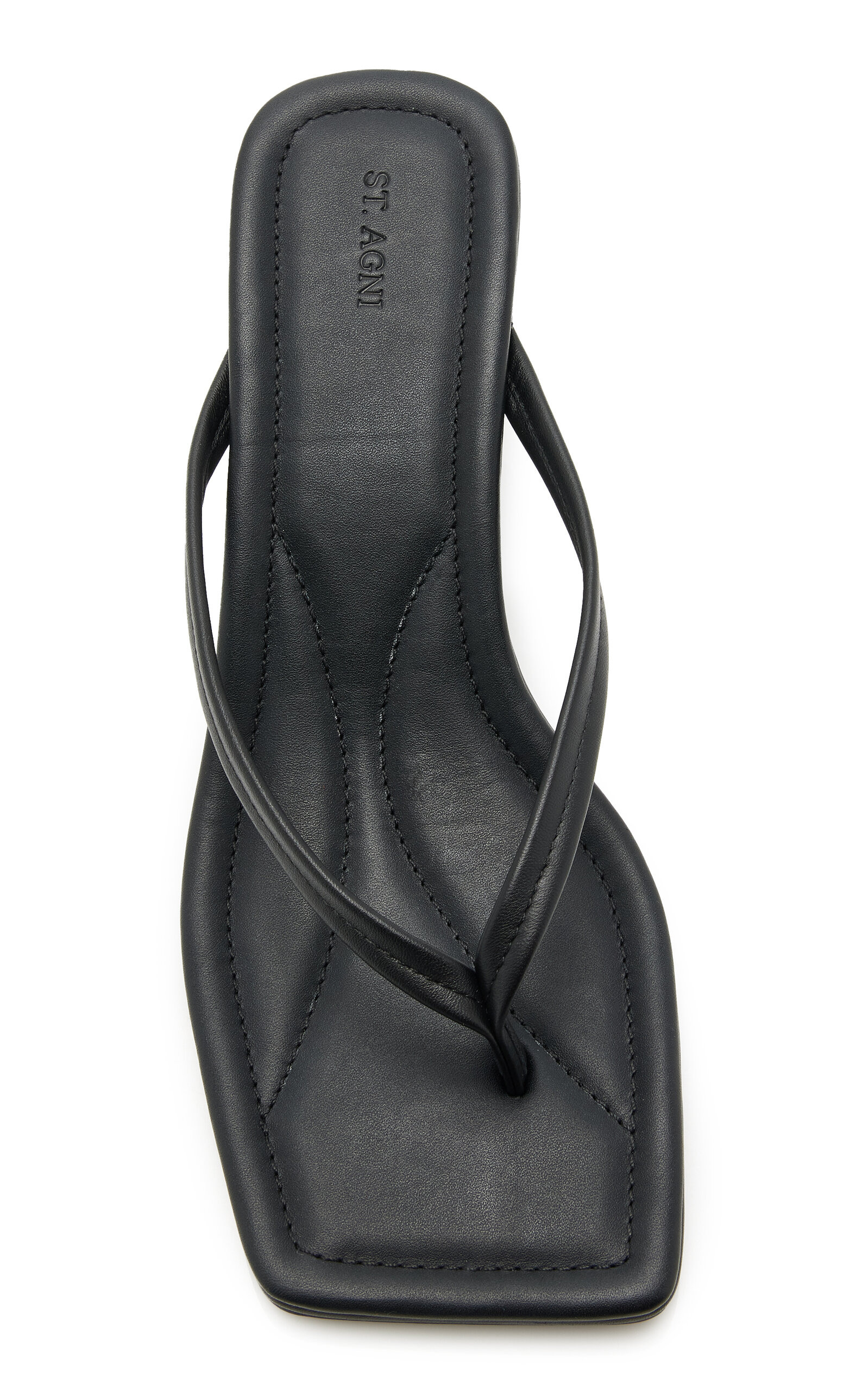 Heeled Leather Sandals black - 6