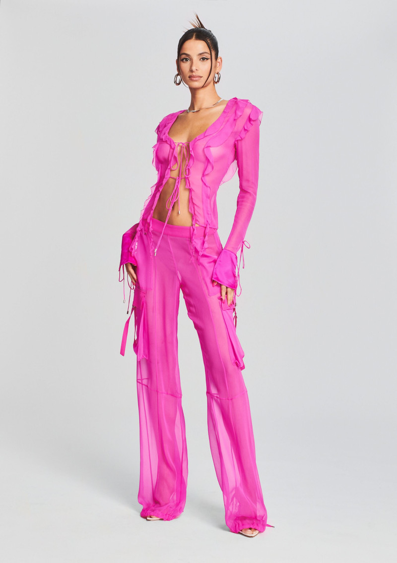 AVIVA SILK CHIFFON BLOUSE 2