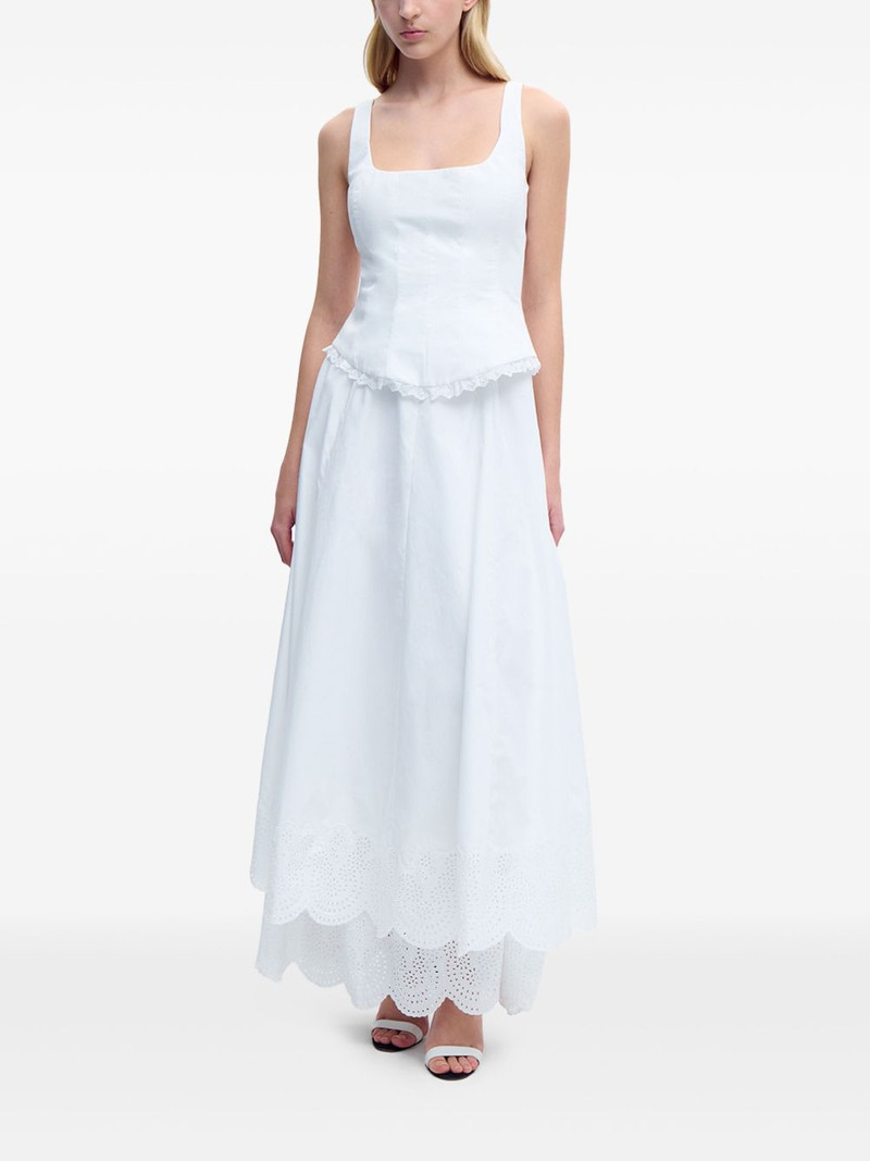 Alejandra Alonso Rojas broderie-trim corset top outlook