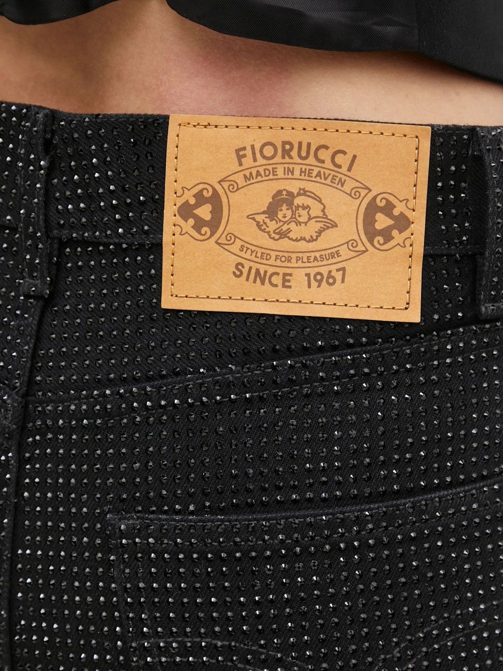 crystal-embellished flared jeans - 5