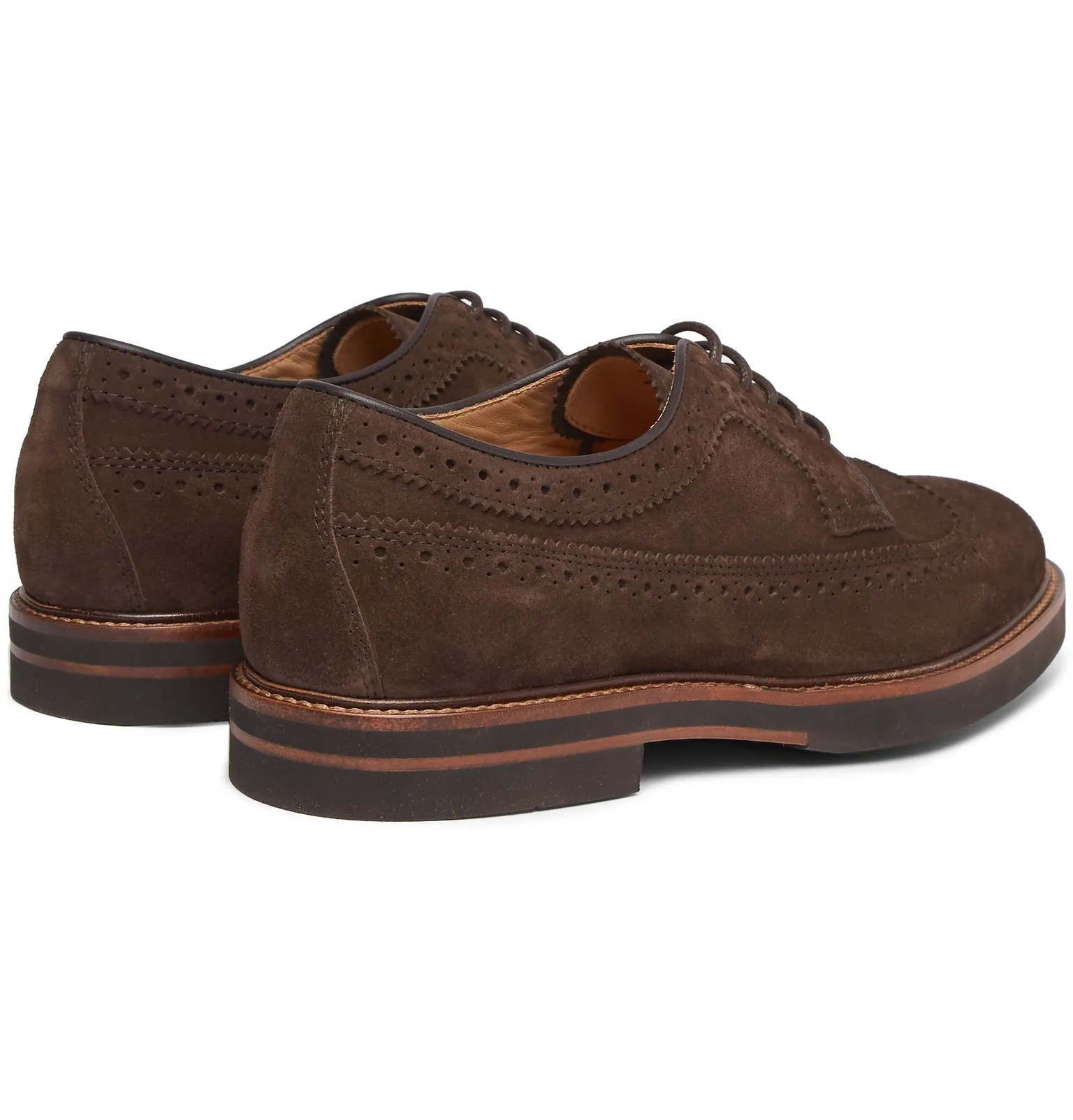 Suede Wingtip Brogues - 6