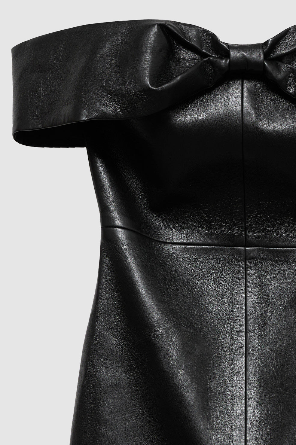 Colleen Mini Dress - Black Recycled Leather - 4