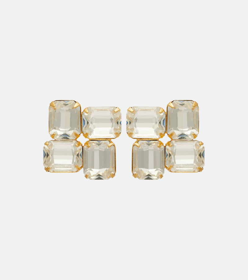 Piccolo crystal-embellished gold-plated earrings 1