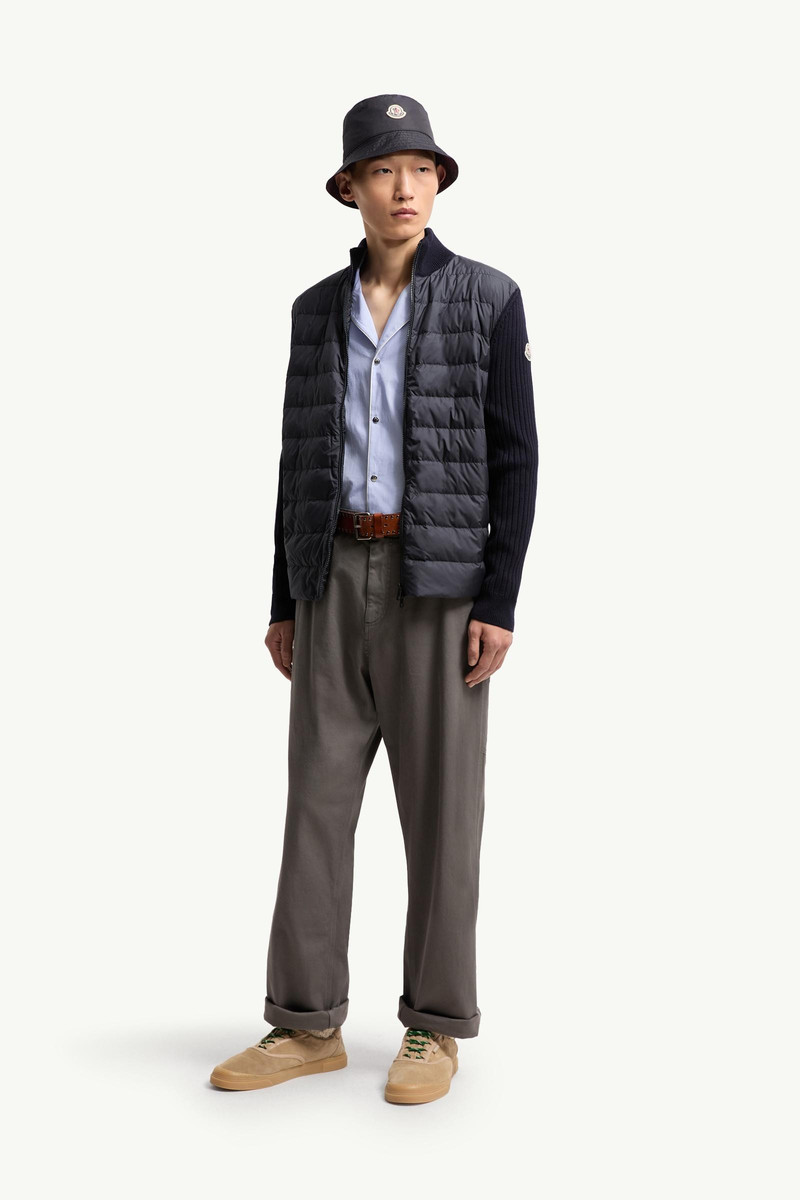 Moncler Padded Wool Zip-Up Cardigan outlook