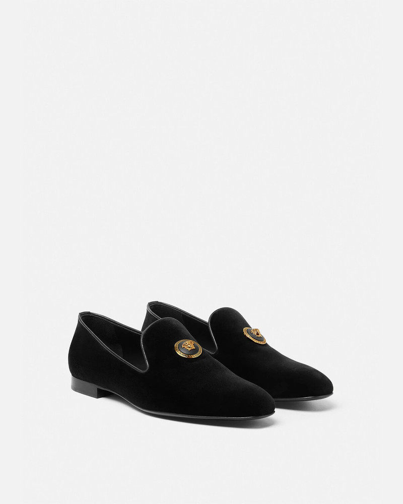 VERSACE Medusa Velvet Slippers outlook