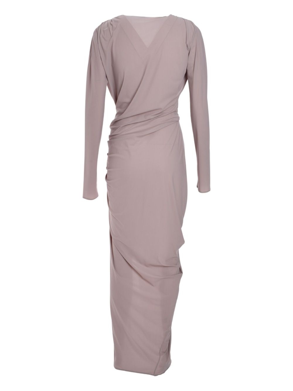 V-neck draped maxi dress - 4