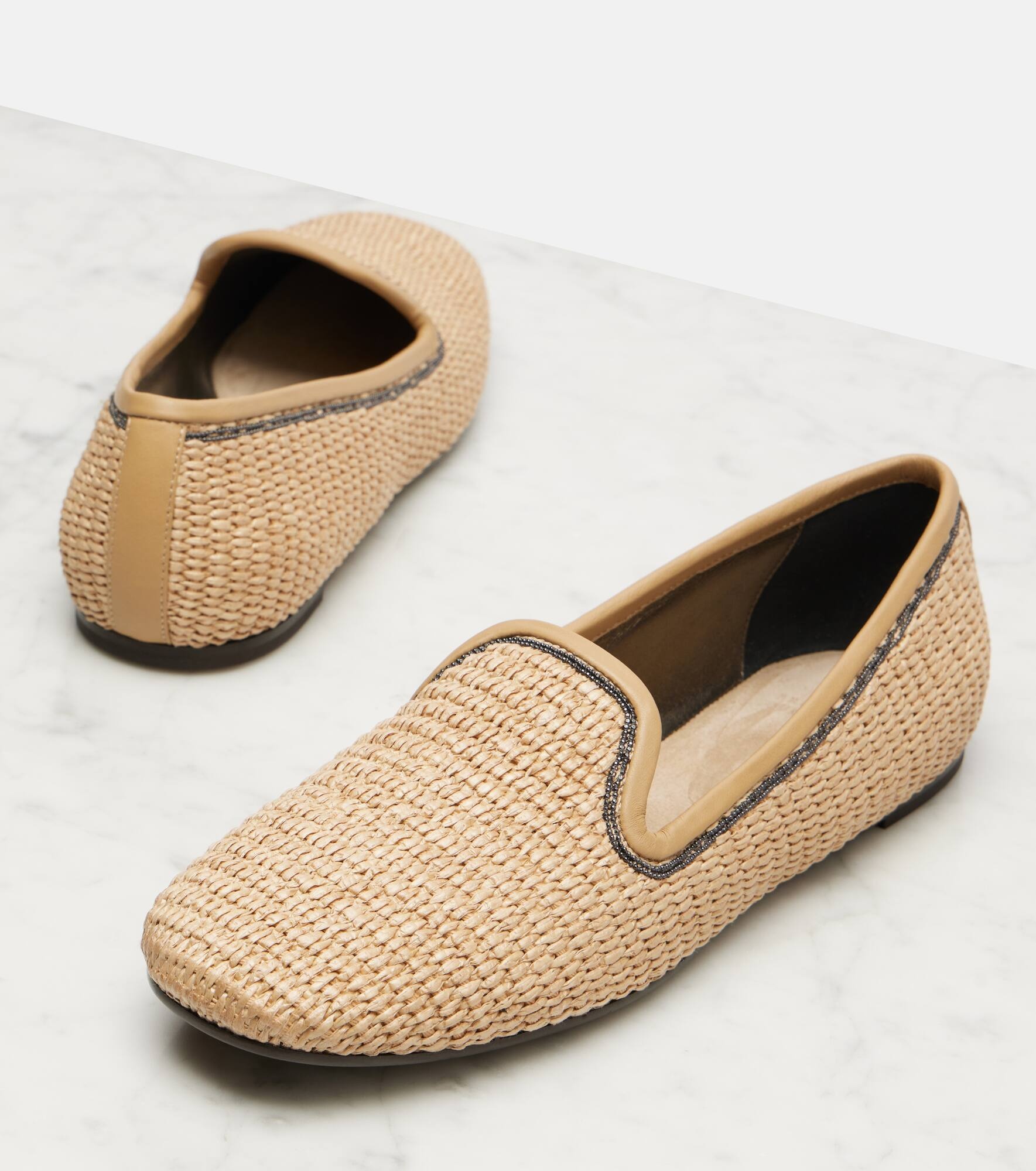 Monili raffia loafers - 5