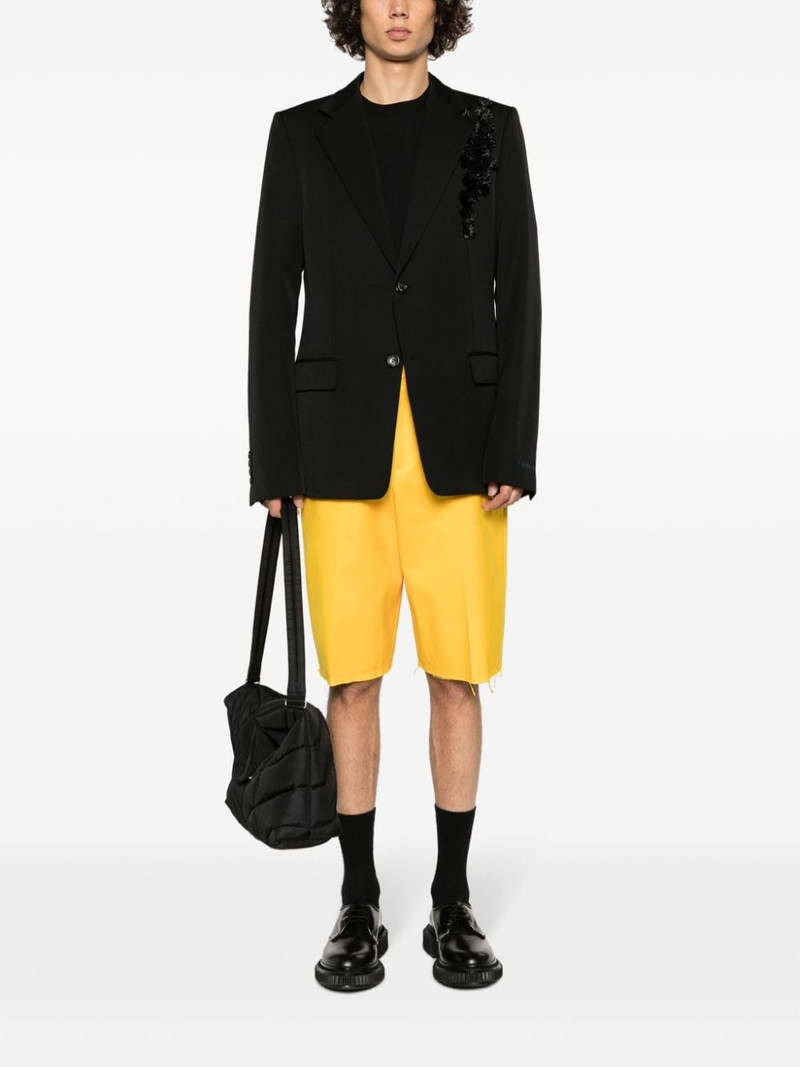 Lanvin distressed cotton shorts outlook
