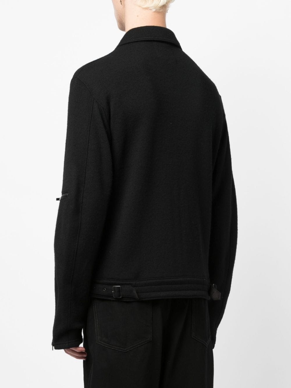zipped biker jacket - 6