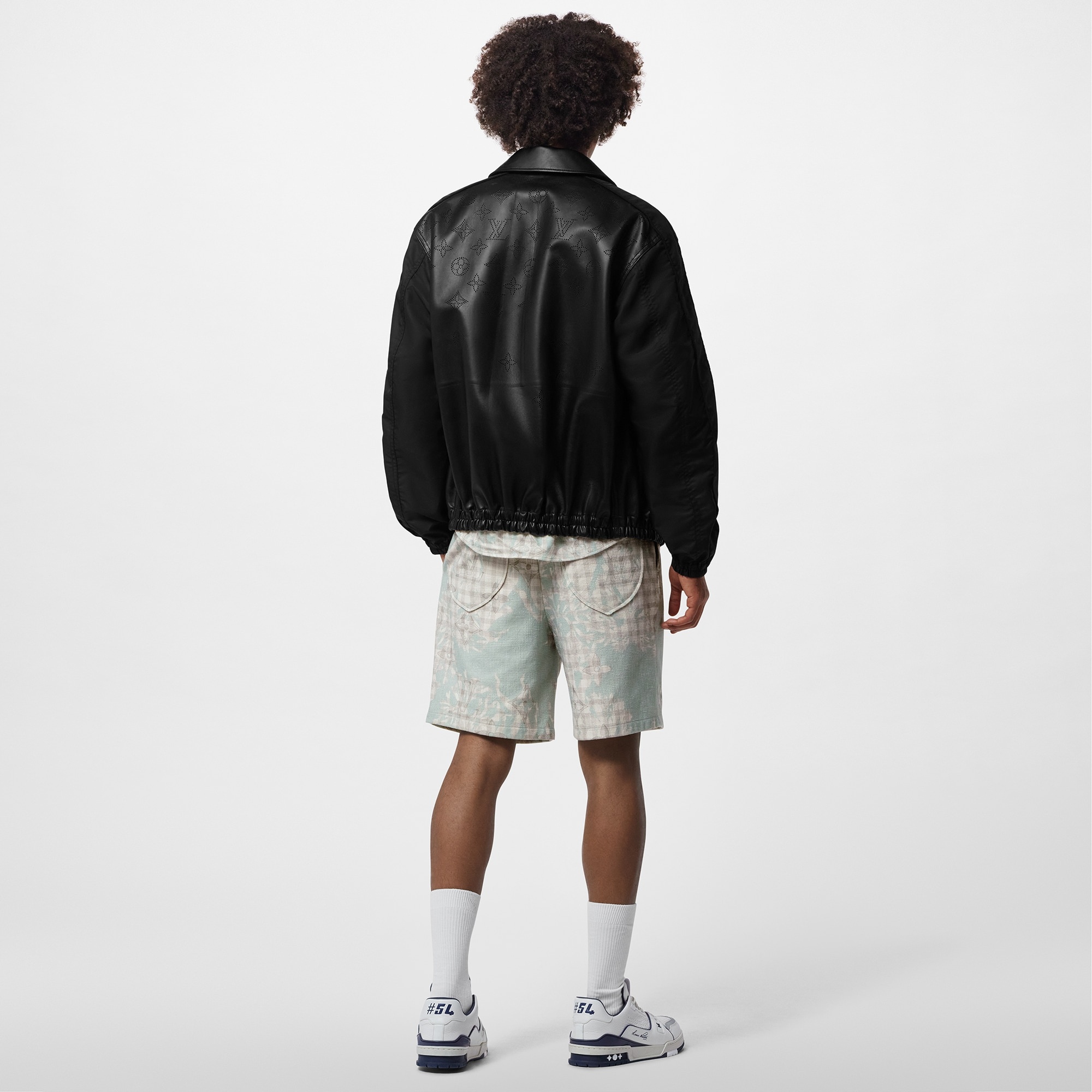 Perforated Mix Leather Blouson - 3